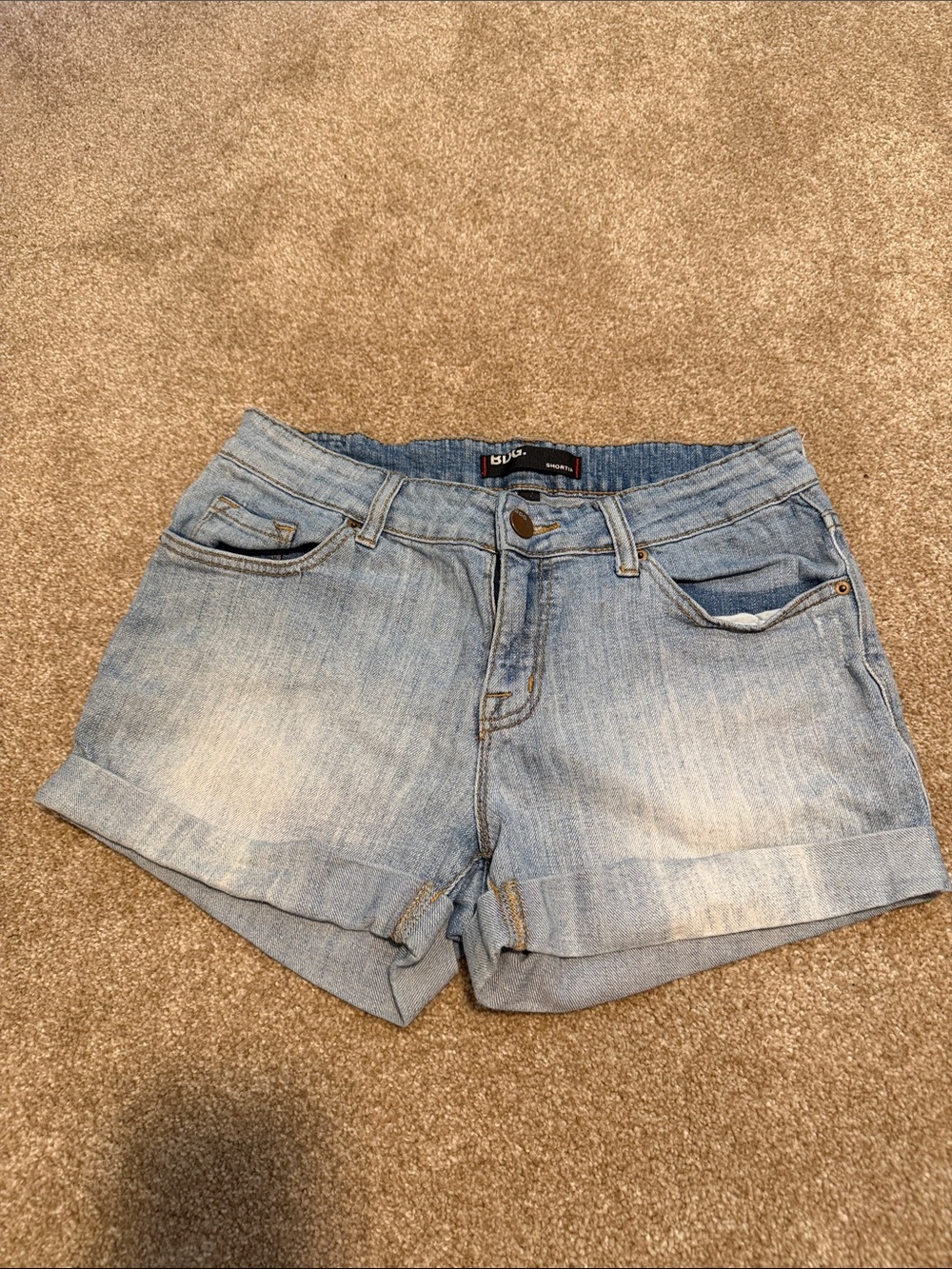 BDG Light Wash Denim Roll-Cuff Women's Shorts